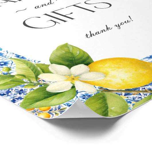 アマルフィ海岸イタリアンビーチカードとギフトサイン ポスター (角)