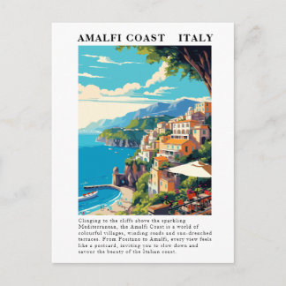 アマルフィ海岸イタリア旅行ヴィンテージ ポストカード