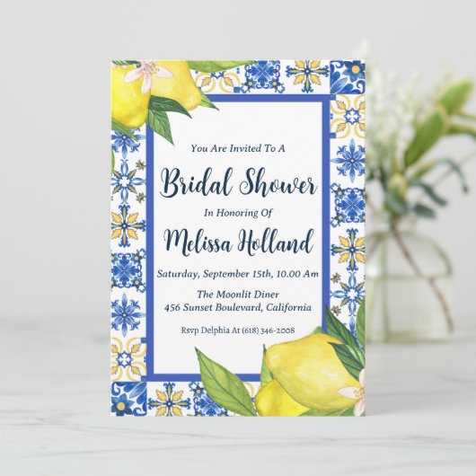 アマルフィ海岸ブライダルシャワー招待状 招待状 (スタンド正面)