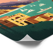 アマルフィ海岸ミニマリストのヴィンテージのポスターアート ポスター (角)