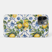 アマルフィ海岸レモンとタイルのパターン Case-Mate iPhoneケース (裏面(横))