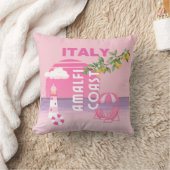 アマルフィ海岸名門私立校風の、旅行、ピンク クッション (ブランケット)