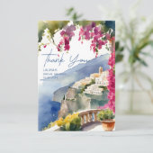 アマルフィ海岸地中海のイタリアンブライダルシャワー サンキューカード (スタンド正面)