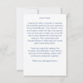 アマルフィ海岸地中海のイタリアンブライダルシャワー サンキューカード (裏面)