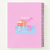 アマルフィ海岸旅行アート名門私立校風の、旅行、ピンク ノートブック (裏面)