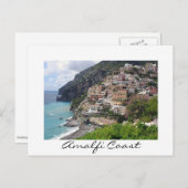 アマルフィ海岸村ポジターノ白はがき ポストカード (正面/裏面)