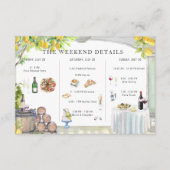 アマルフィ海岸 |の図解入りの、写真付きの週末の詳細 エンクロージャーカード (正面)