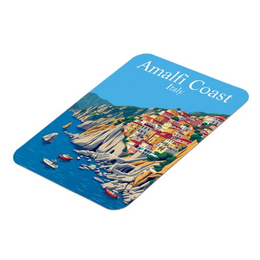 アマルフィ海岸，イタリア地中海の旅行 マグネット (左側)