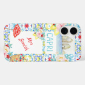 アマルフィ海岸 カプリ ブルー タイル ウェディング Case-Mate iPhoneケース (裏面 (横))
