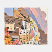 アマルフィ海岸 フリースブランケット (正面(横))