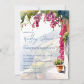 アマルフィ海岸 メディテラニアン イタリアン ウェディング シャワー 招待状 (正面)