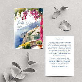 アマルフィ海岸 メディテラニアン イタリアン ブライダルシャワー サンキューカード