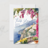 アマルフィ海岸 メディテラニアン イタリアン ブライダルシャワー サンキューカード (正面)