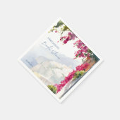 アマルフィ海岸 メディテラニアン イタリアン ブライダルシャワー スタンダードカクテルナプキン (角)