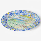 アマルフィ海岸 |レモ地中海のンタイル ペーパープレート (アングル)