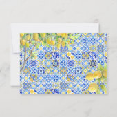 アマルフィ海岸 |レモ地中海のンタイルRSVP 出欠カード (裏面)