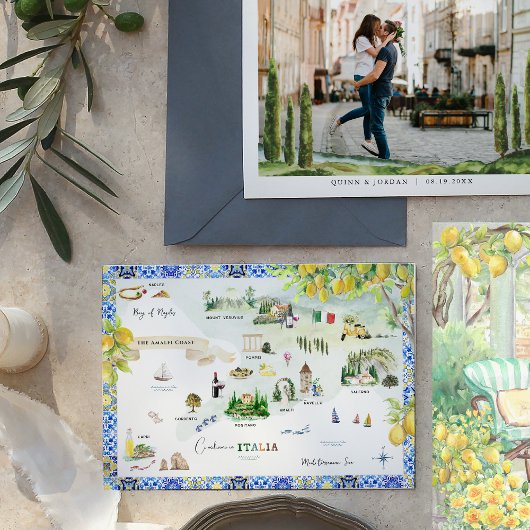 アマルフィ海岸 | 地中海の旅程マップ 招待状