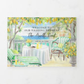 アマルフィ海岸 |旅程地中海のマップ 三つ折り招待状 (カバー)