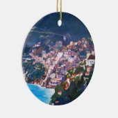 アマルフィ、イタリアの魔法の海岸線そして景色 セラミックオーナメント (右)