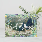 アマルフィ·イタリア·オリーブ·メイド・オブ・オーナー(花嫁付き添い人)提案カード サンキューカード (スタンド正面)