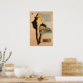 アマルフィ イタリア 旅行 ポスター イタリア アート (キッチン)