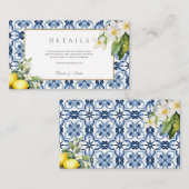 アマルフィ・コースト　地中海　レモン　タイル　詳細 エンクロージャーカード (正面/裏面)