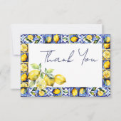 アマルフィ ポジターノ 青いタイル レモン  ブライダルシャワー サンキューカード (正面)