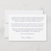 アマルフィ ポジターノ 青いタイル レモン  ブライダルシャワー サンキューカード (裏面)