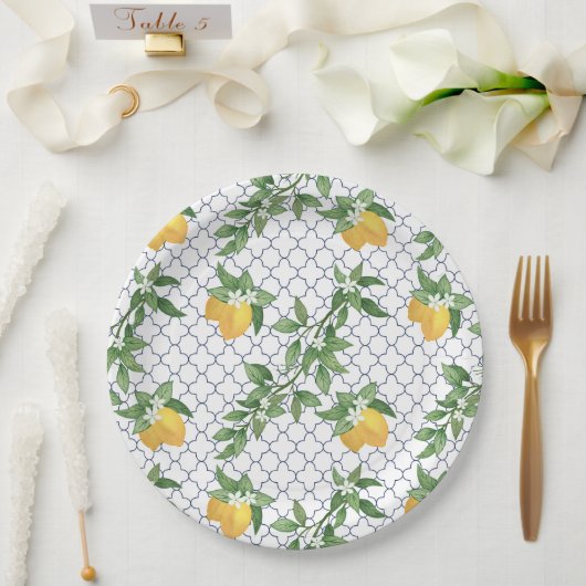 アマルフィ レモン ペーパー プレート (ウェディング)