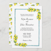 アマルフィ 水彩 レモン ヴィンテージ ウェディング 招待状 (正面/裏面)