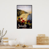 アマルフィItalyヴィンテージ旅行ポスター ポスター (キッチン)