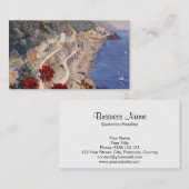 アマルフィNapoliイタリアのヴィンテージイタリアンな旅行ポスター 名刺 (正面/裏面)