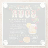 アマレットサワーレシピ ガラスコースター (裏面)