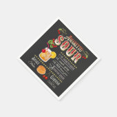 アマレットサワーレシピ スタンダードカクテルナプキン (角)