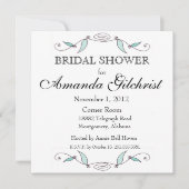 アマンダとジョセフ – スクエアブライダルシャワーの招待 招待状 (正面)