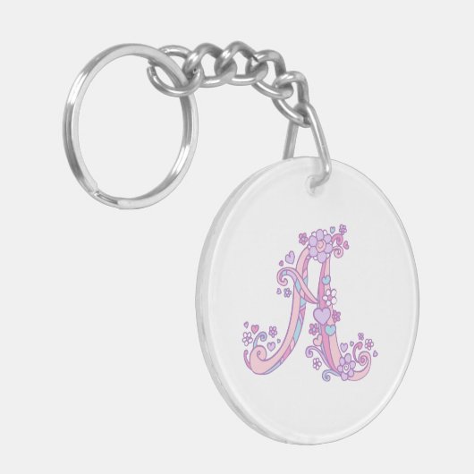 アマンダのモノグラムAの名前および意味キーホルダー キーホルダー (正面左)