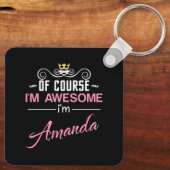アマンダもちろん私の名素晴らし前だ キーホルダー (裏面)