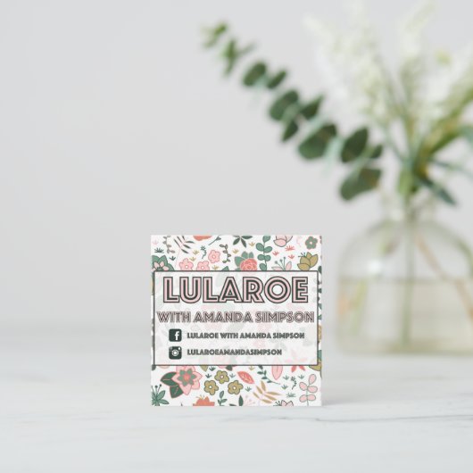 アマンダシンプソンのためのおあつらえ スクエア名刺 (スタンド正面)