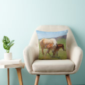 アマンダスミスワイオミングの写真による馬の装飾用クッション クッション (椅子)