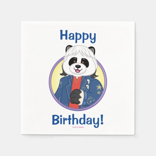 アマンダパンダ スタンダードカクテルナプキン (正面)