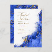 アマンダピスゼックマーブルグリッター王室のリルトブルーID644 招待状 (正面/裏面)