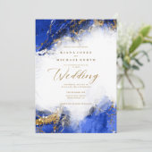 アマンダピスゼックマーブルグリッター王室のDKブルーID644 招待状 (スタンド正面)