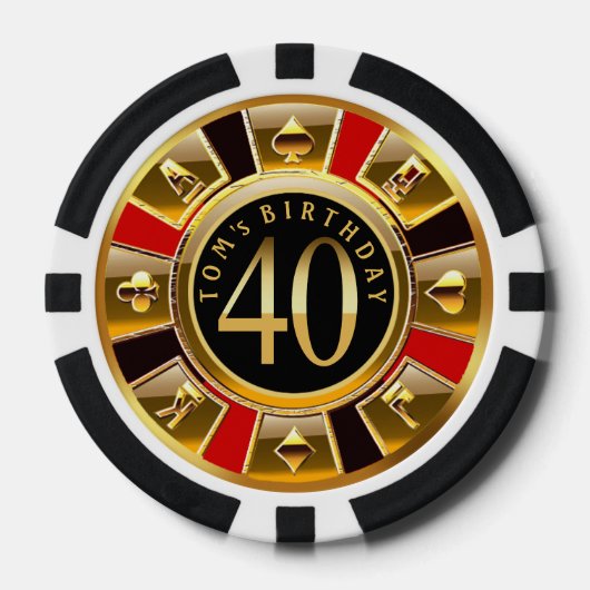 アマンダ・トムの40歳の誕生日 ポーカーチップ (正面)