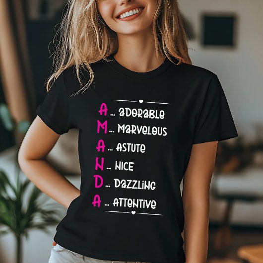 アマンパーソナライズされたダネームアート Tシャツ