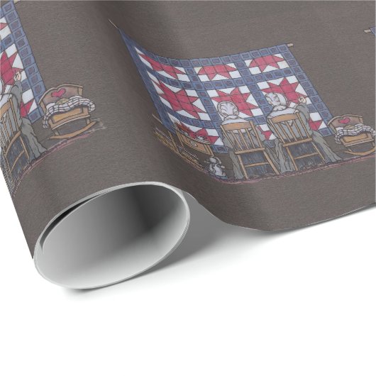 アマン派に女性のキルトにすること ラッピングペーパー (ロールコーナー)