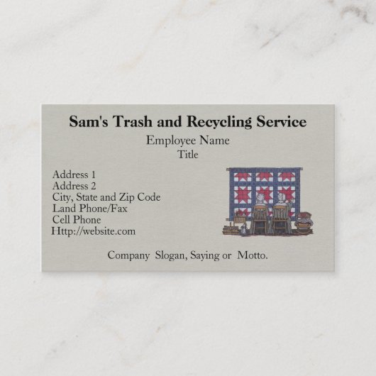 アマン派に女性のキルトにすること 名刺 (正面)