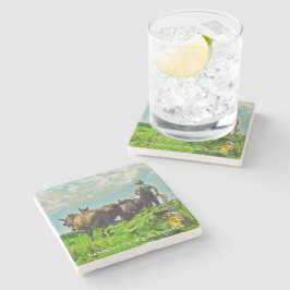 アマン派のコースター、アマン派の農家および馬! ストーンコースター