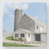 アマン派のコースター、農場の家! ストーンコースター (正面)