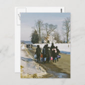 アマン派の授業日の郵便はがき ポストカード (正面/裏面)