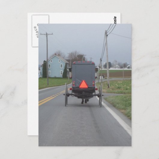 アマン派の馬及び乳母車の郵便はがき ポストカード (正面/裏面)